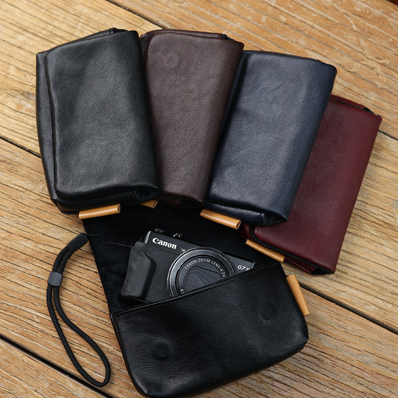 Camera Leather Case - PU Leather Camera Case Bag For