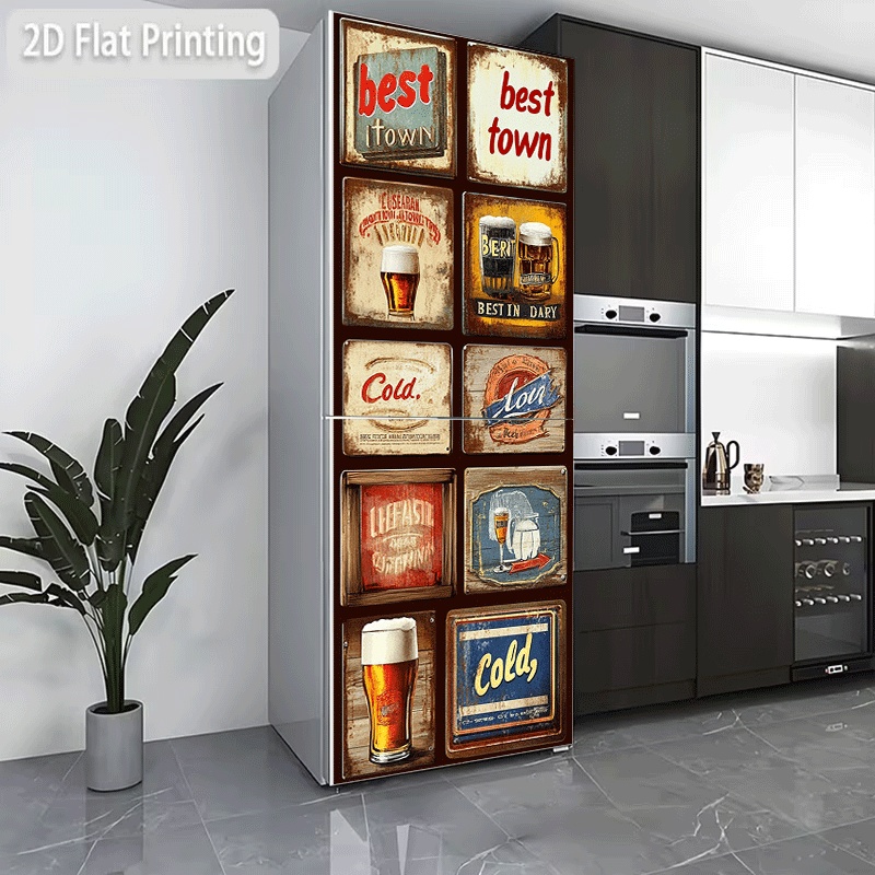 Vintage Collectible Furniture - Refrigerator Sticker Refrigerator Dishwasher Sticker Vintage