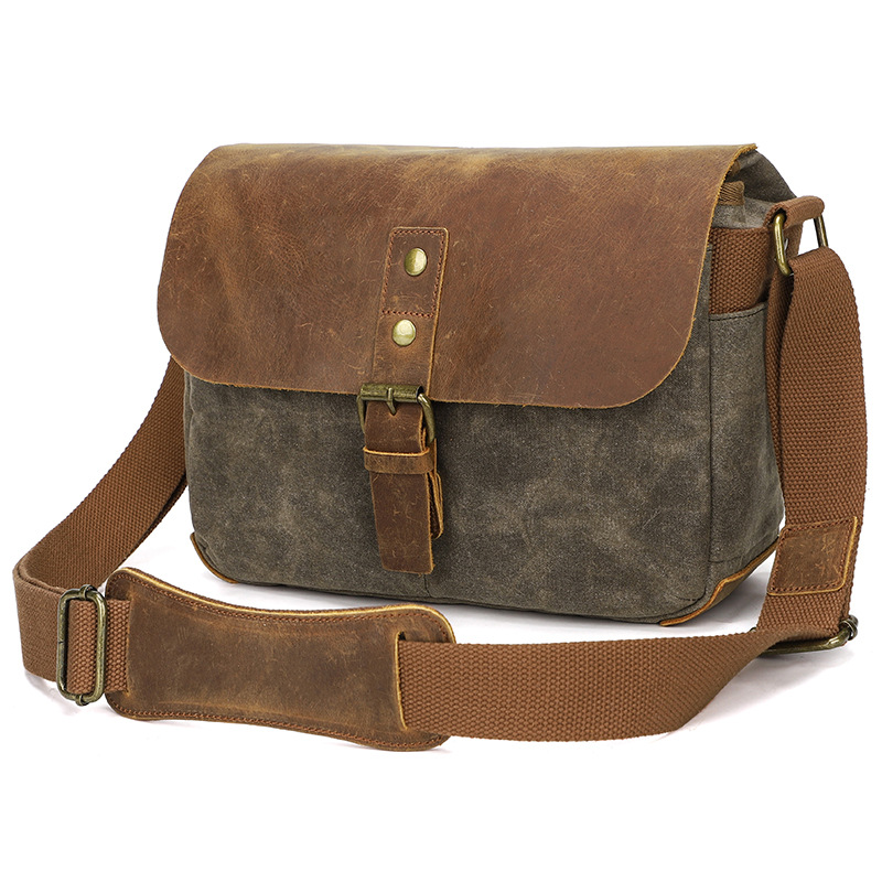 New Vintage Waxed Canvas Shoul - Lens Cap Vintage ulasan dan harga