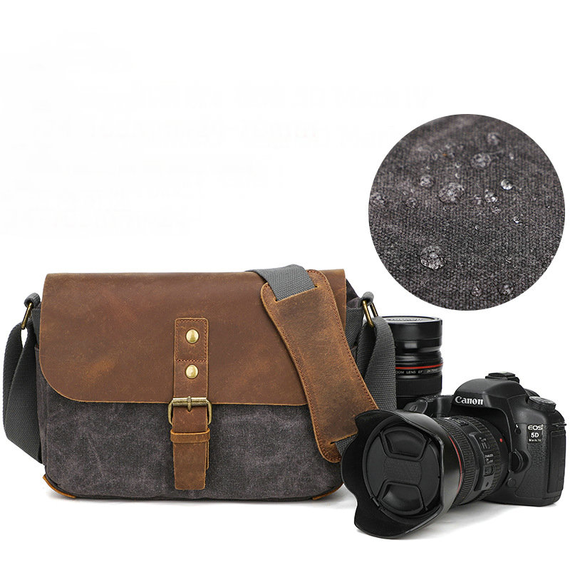 New Vintage Waxed Canvas Shoul - Lens Cap Vintage ulasan dan harga