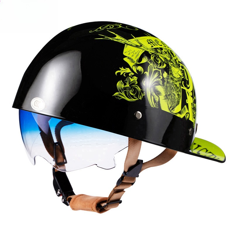 Vintage Motorbike Half Helmet  - Lens Cap Vintage ulasan dan harga