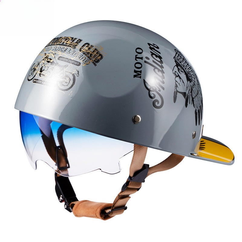 Vintage Motorbike Half Helmet  - Lens Cap Vintage ulasan dan harga