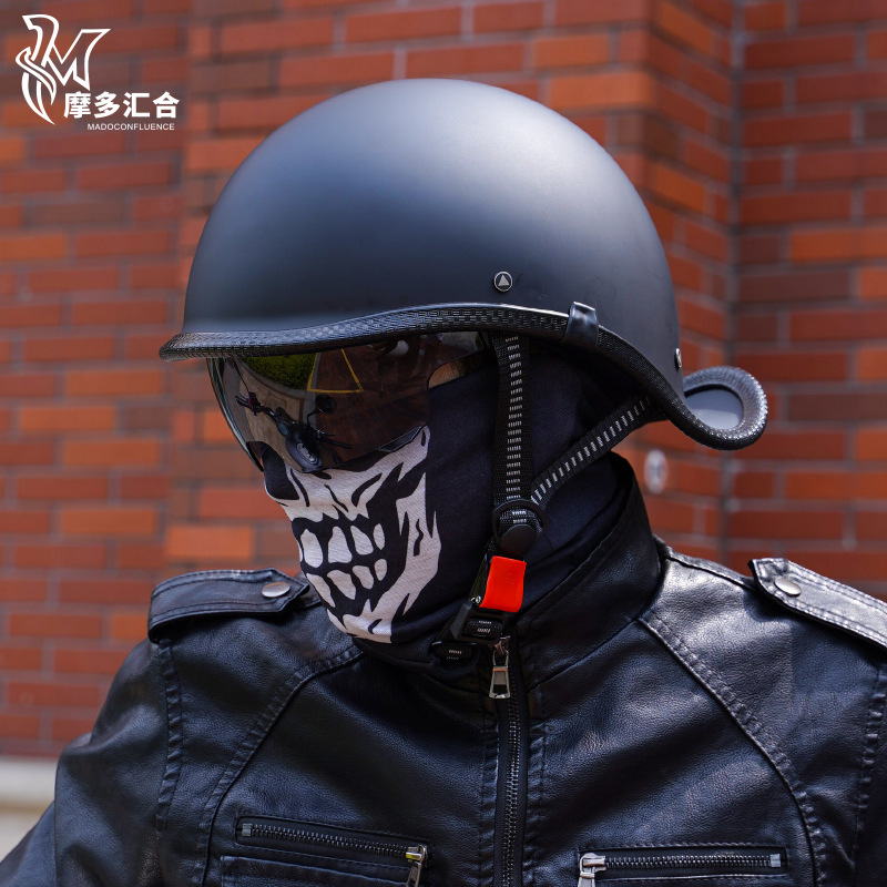 Retro Motorcycle Helmets for M - Lens Cap Vintage ulasan dan harga