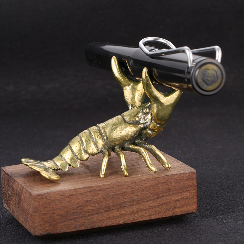 Solid Brass Crayfish Ornament  - Vintage Collectible Furniture ulasan dan harga