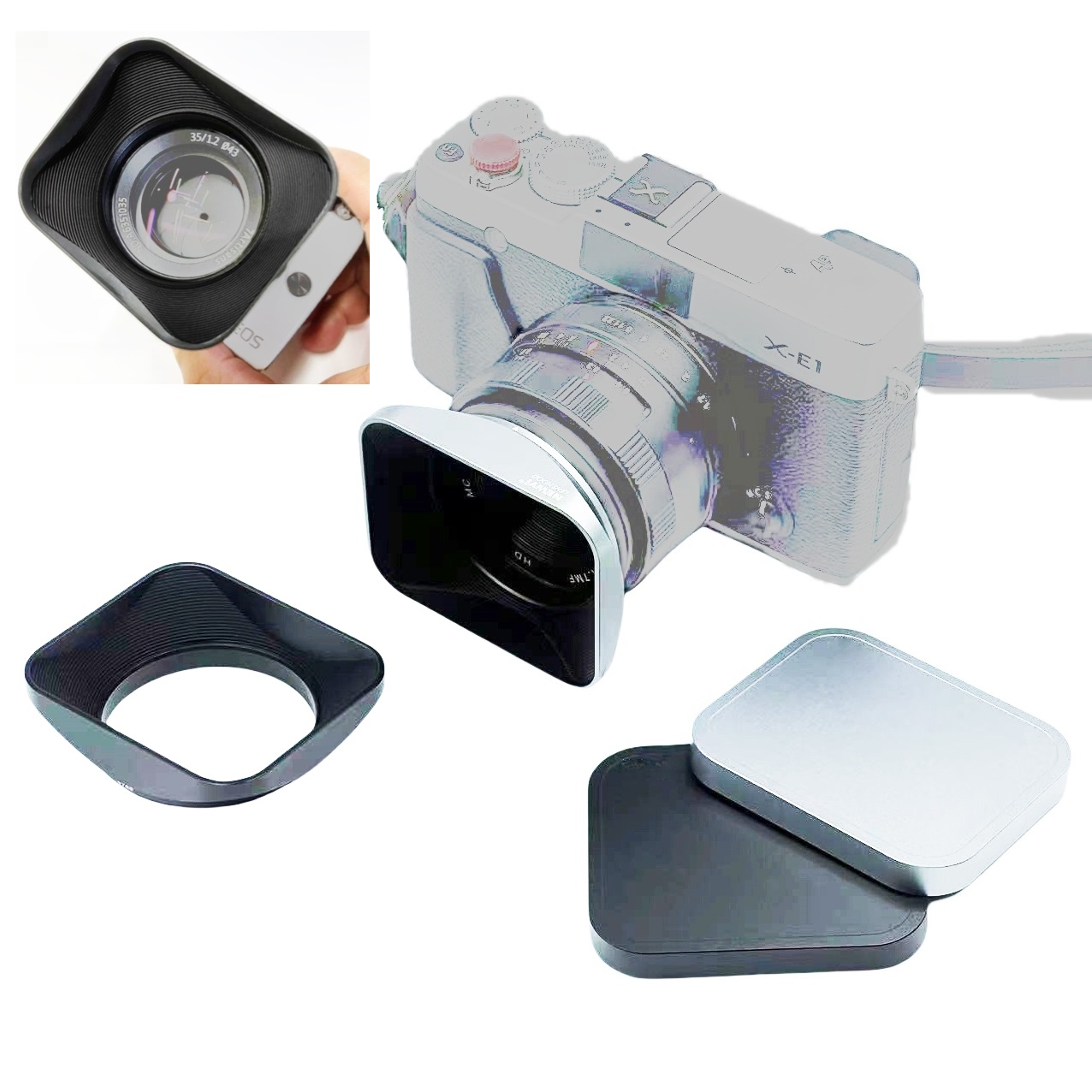 Camera Vintage Style Metal Squ - Lens Cap Vintage ulasan dan harga
