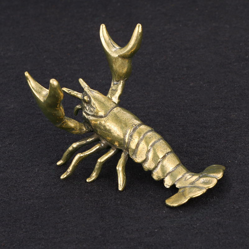 Solid Brass Crayfish Ornament  - Vintage Collectible Furniture ulasan dan harga