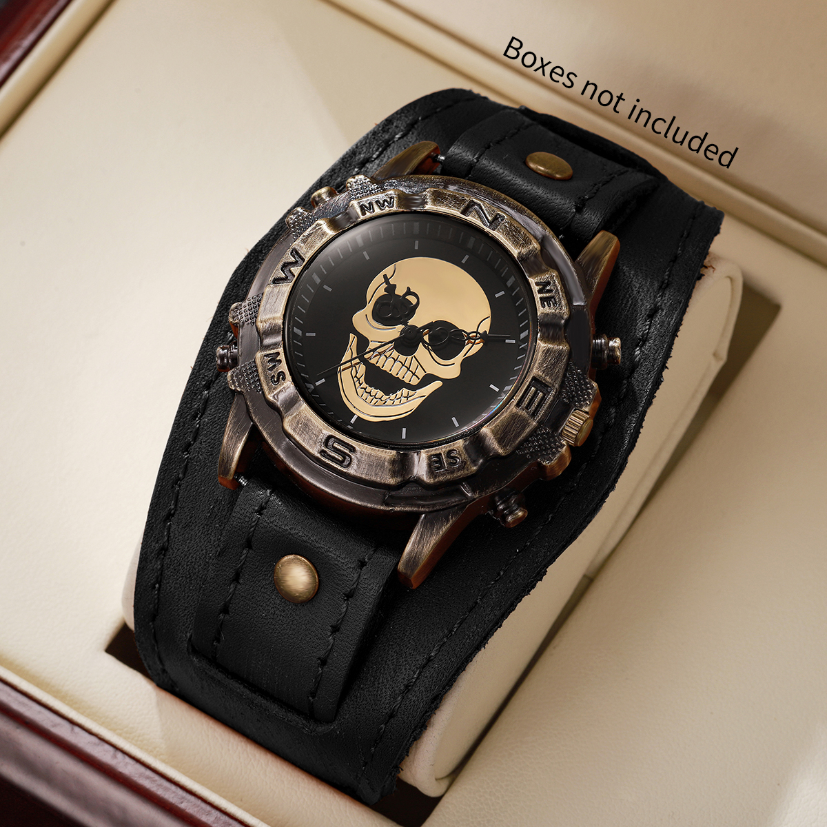 Vintage Skull Men Watch Wide D - Vintage Collectible Watches ulasan dan harga
