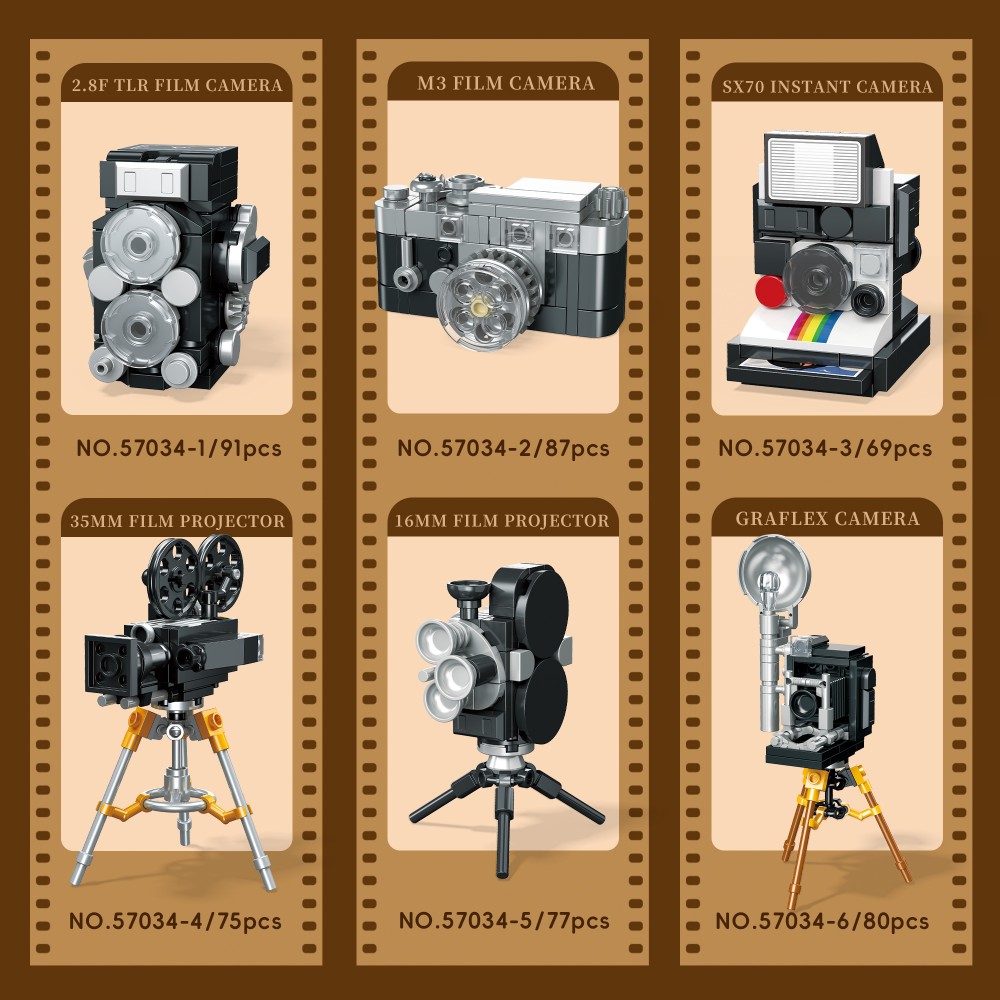 6-in-1 Retro Camera Collection - Collectible Vintage Cameras ulasan dan harga