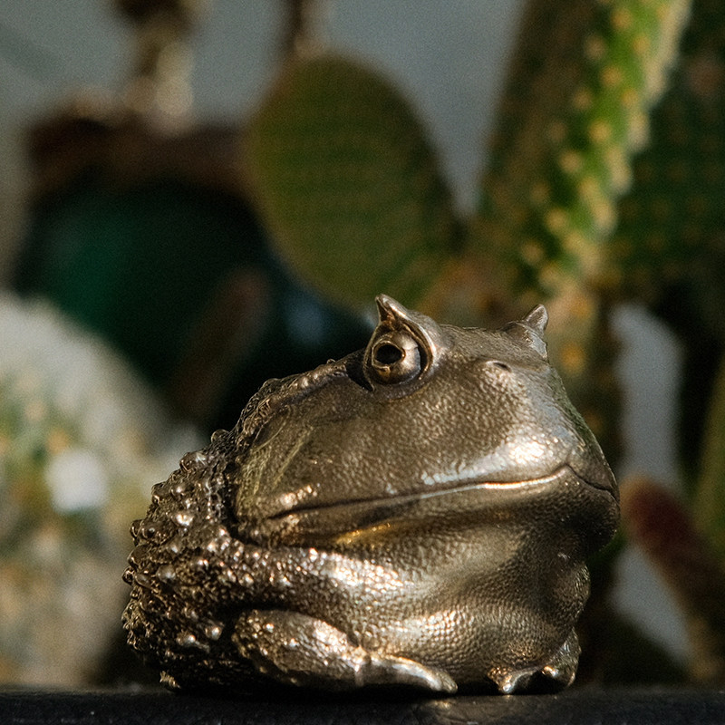 Vintage Brass Pacman Frog Orna - Vintage Collectible Furniture ulasan dan harga