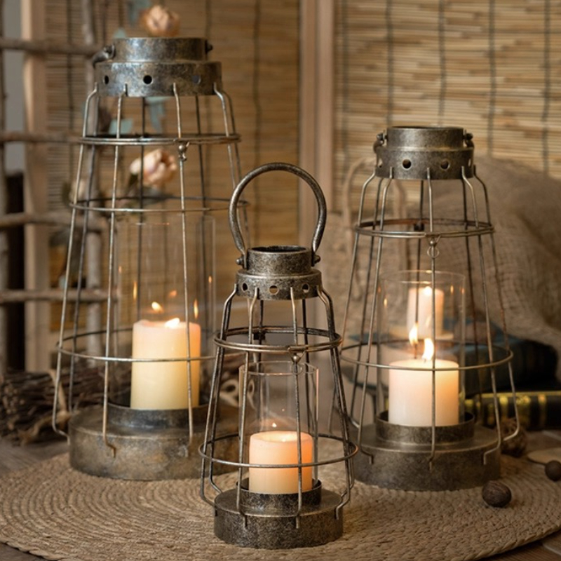 European Iron & Glass Candle H - Collectible Vintage Matches ulasan dan harga
