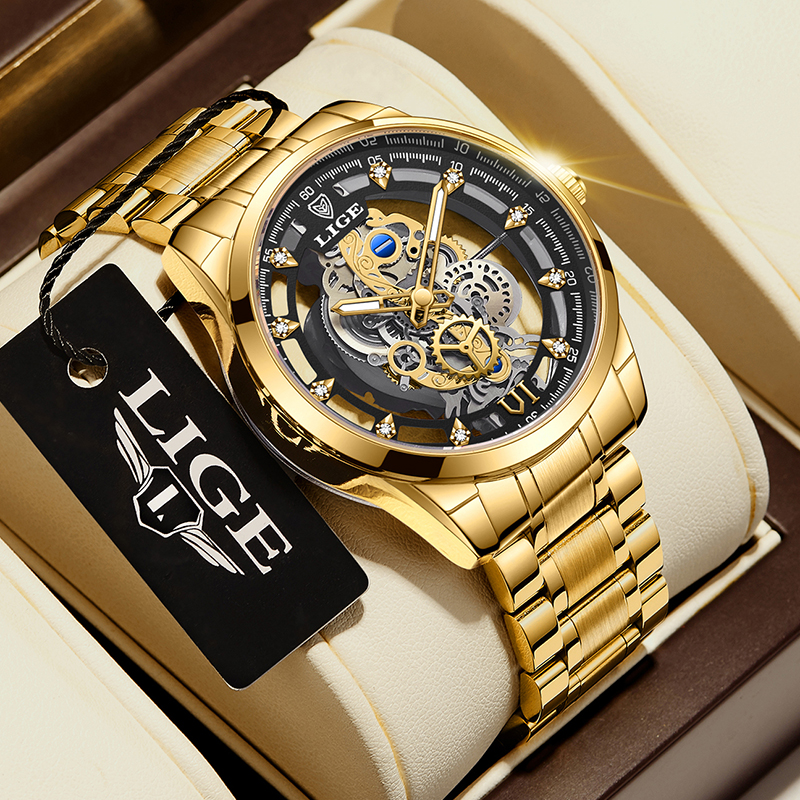 2026 LIGE Men Watch Skeleton A - Vintage Collectible Watches ulasan dan harga