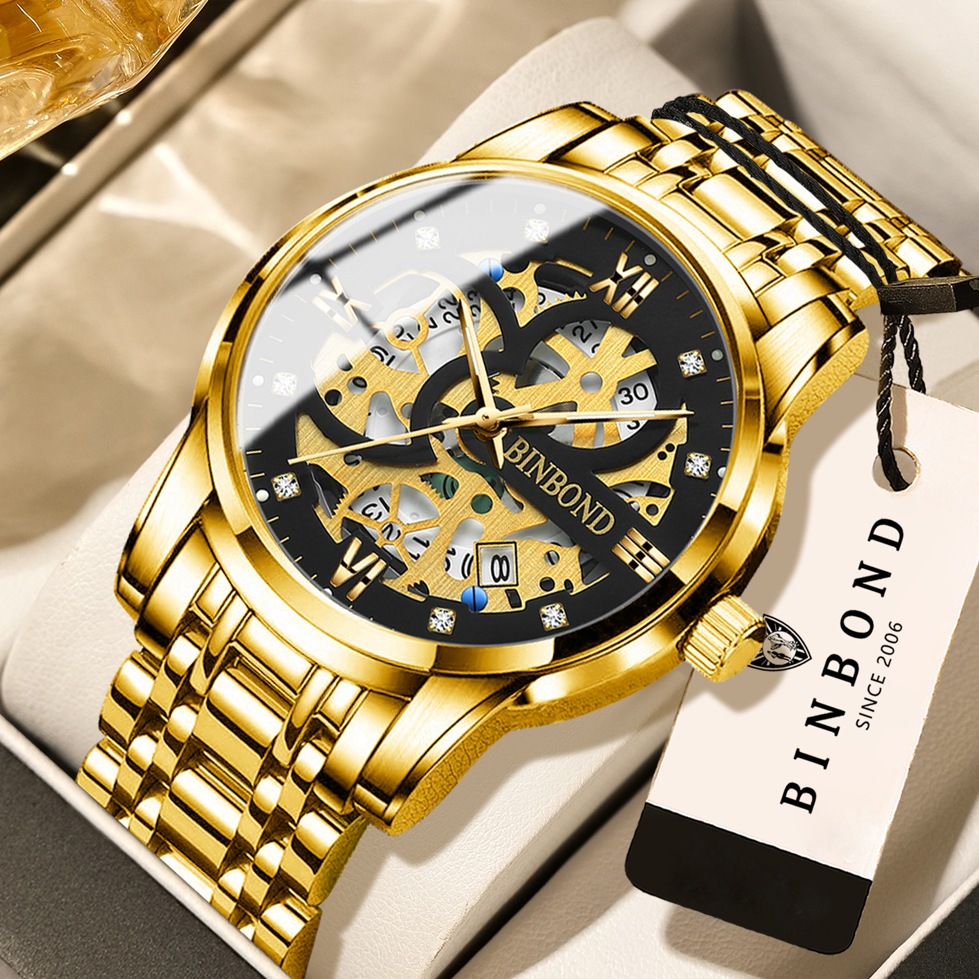 BINBOND hollow out design prec - Vintage Collectible Watches ulasan dan harga