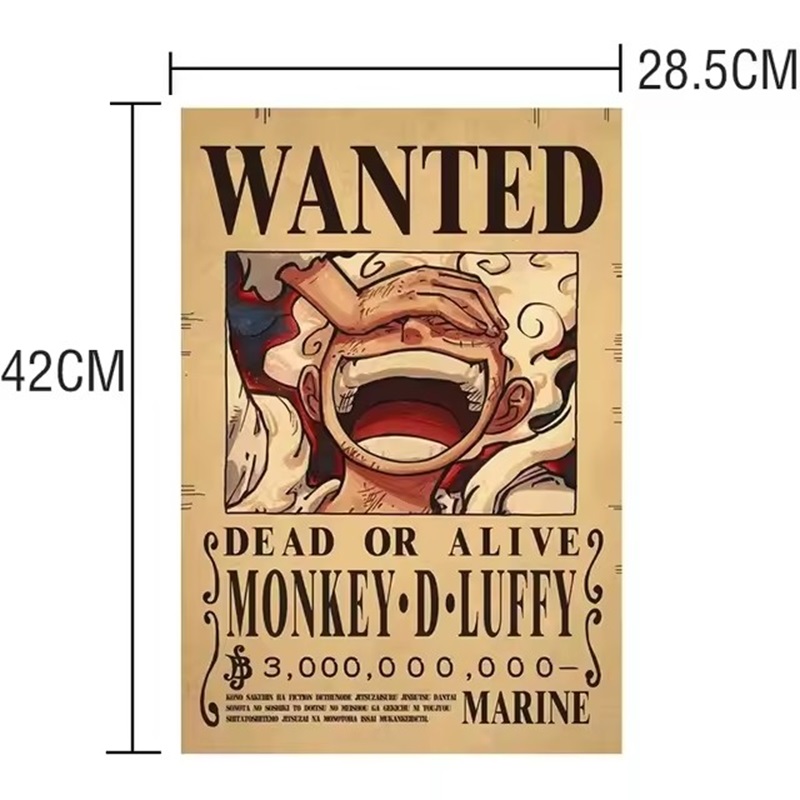 Anime One Piece Bounty Wanted  - Vintage Collectible Posters ulasan dan harga