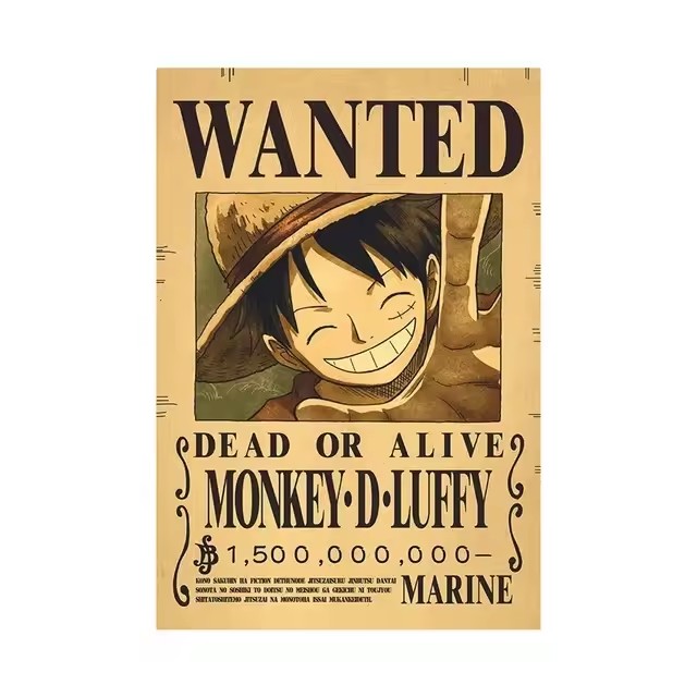 Anime One Piece Bounty Wanted  - Vintage Collectible Posters ulasan dan harga