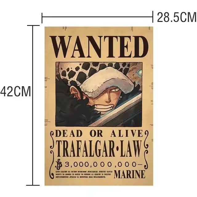 Anime One Piece Bounty Wanted  - Vintage Collectible Posters ulasan dan harga