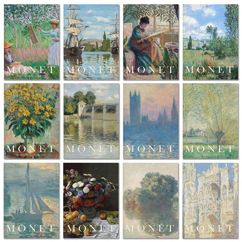 Vintage Claude Monet Famous Ar - Vintage Collectible Posters ulasan dan harga