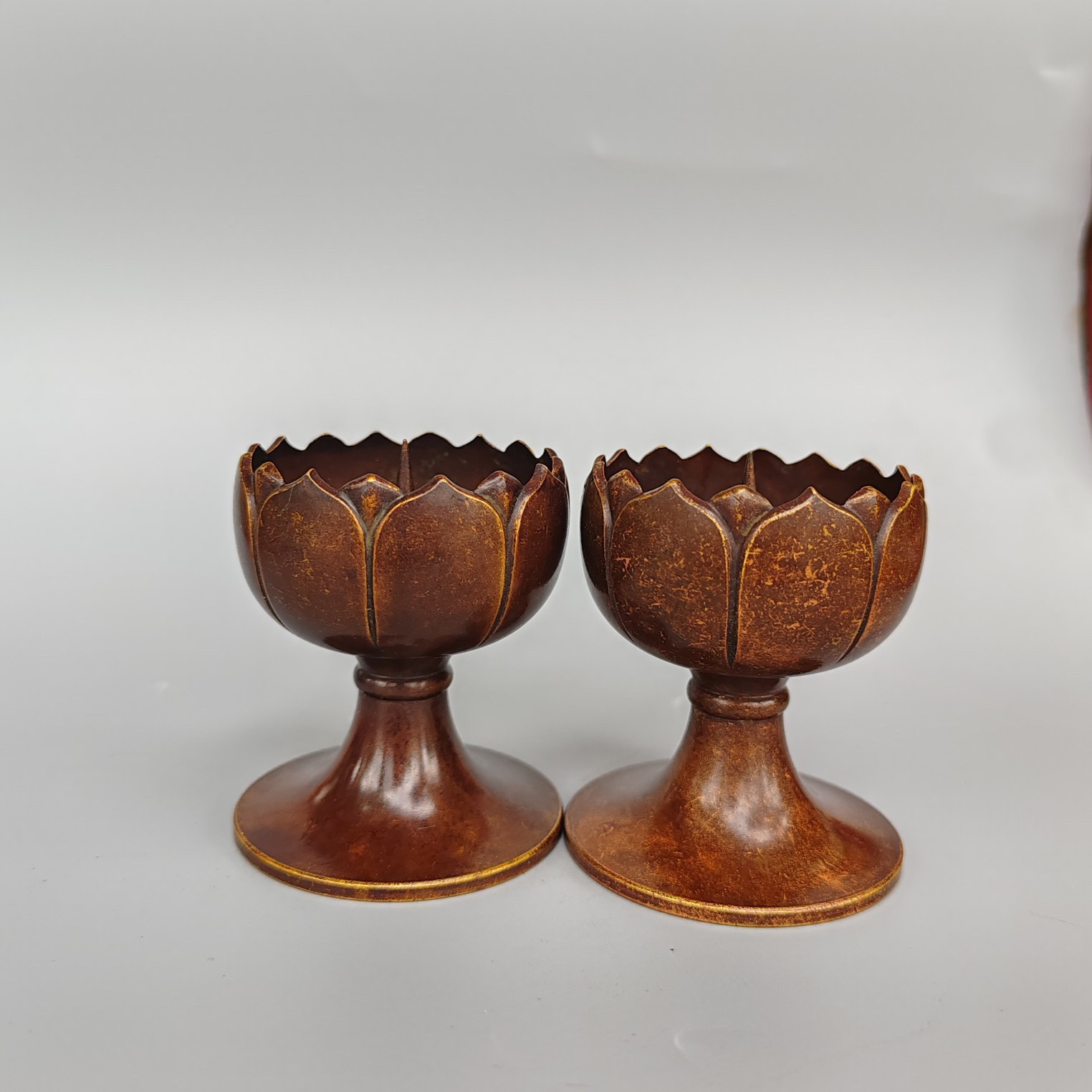 2Pcs Vintage Pure Brass Cups C - Collectible Vintage Matches ulasan dan harga