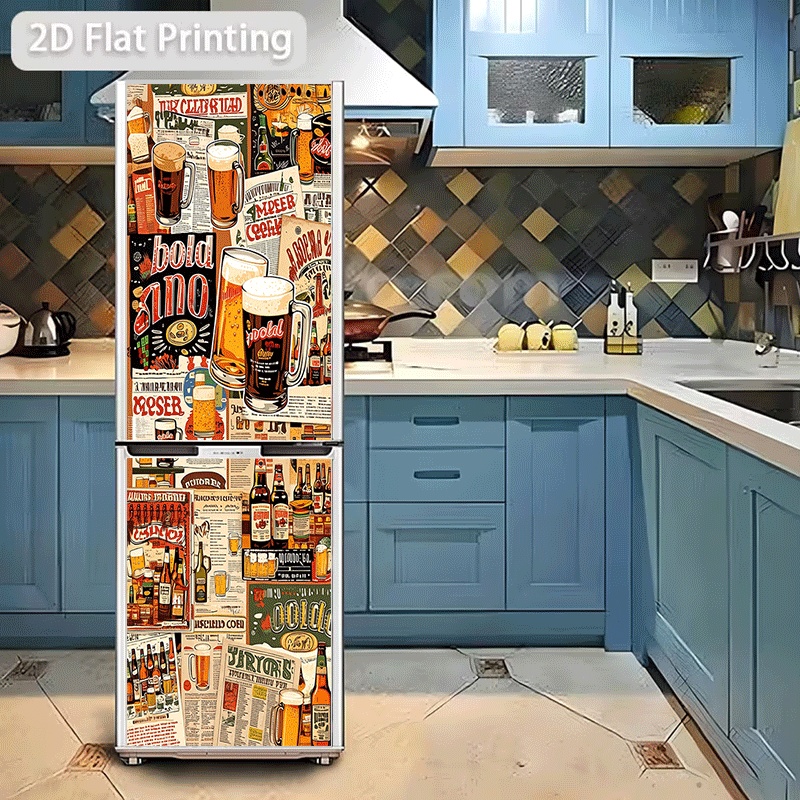 Refrigerator Sticker  Refriger - Vintage Collectible Furniture ulasan dan harga