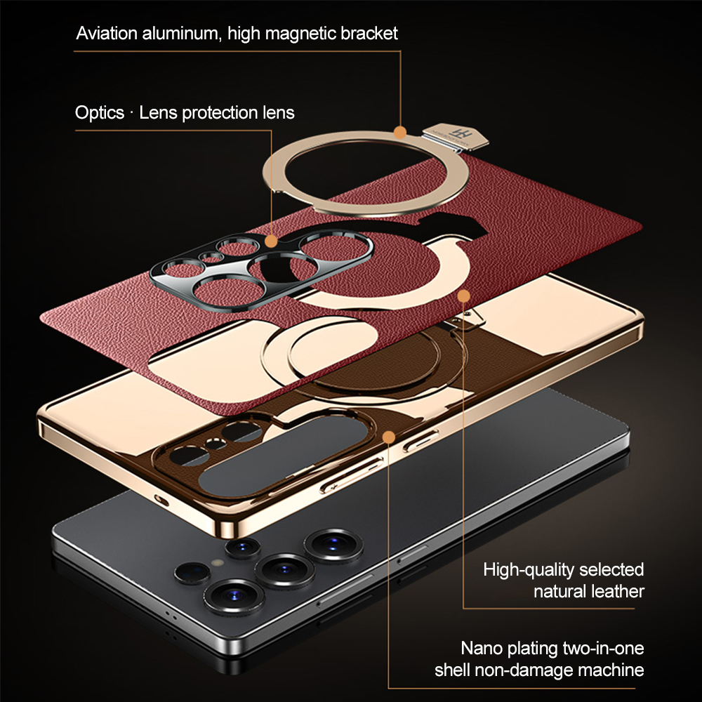 For Magsafe Magnetic Bracket P - Camera Leather Case ulasan dan harga