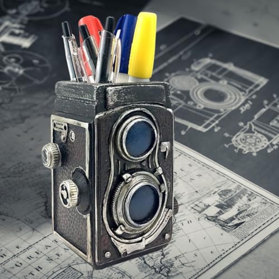21390 Camera Pen Pencil Holder - Collectible Vintage Cameras ulasan dan harga
