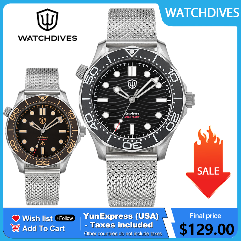 Watchdives 42mm Titanium Dive  - Vintage Collectible Watches ulasan dan harga