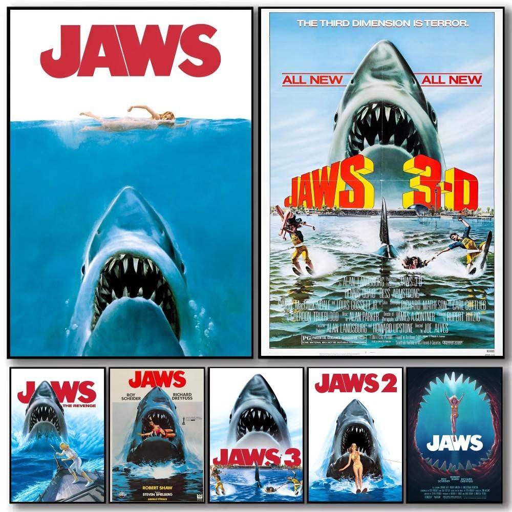 Classic Horror Shark Movie Jaw - Vintage Collectible Posters ulasan dan harga