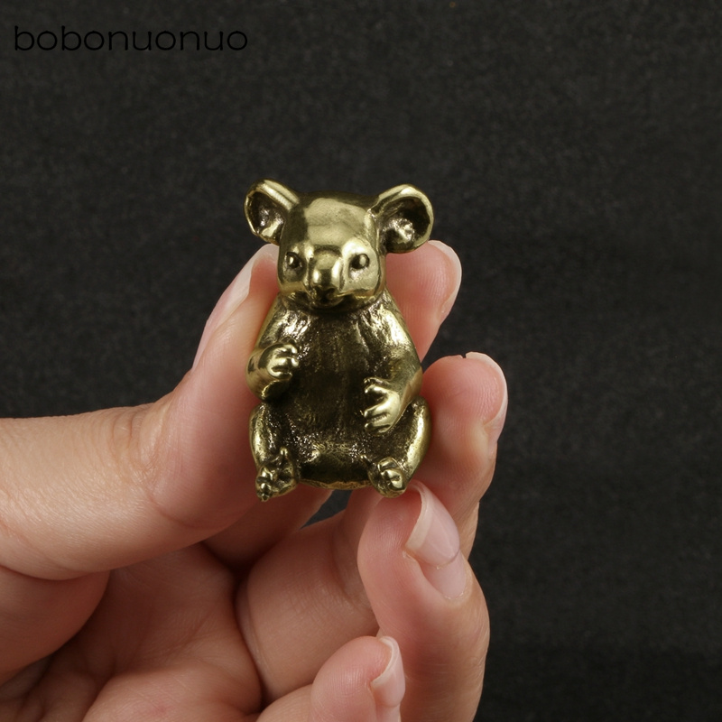 Vintage Brass Cute Koala Minia - Vintage Collectible Furniture ulasan dan harga