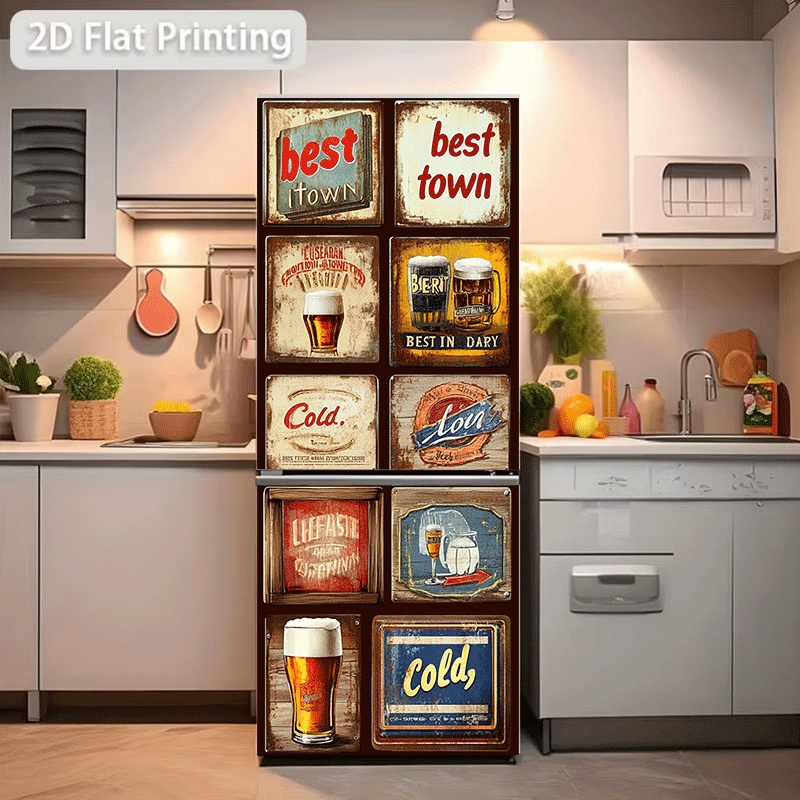 Refrigerator Sticker Refrigera - Vintage Collectible Furniture ulasan dan harga
